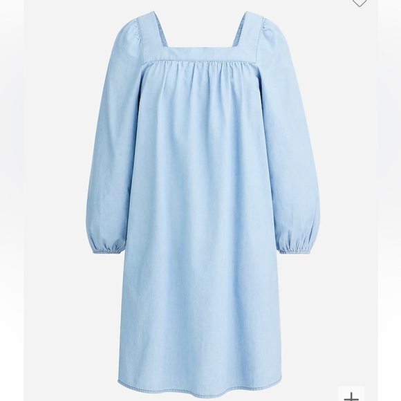 J.Crew NWOT square neck, organic cotton shift dress with pockets size large - Picture 2 of 9